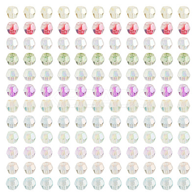 144G 12 Colors Transparent Spray Painted Glass Beads EGLA-TA0013-13-1