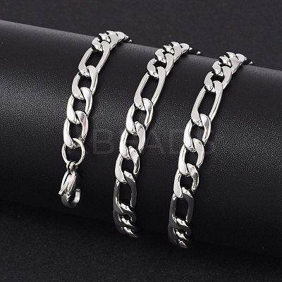 Tarnish Resistant Fashionable 304 Stainless Steel Figaro Chain Necklaces for Men STAS-A028-N017P-1