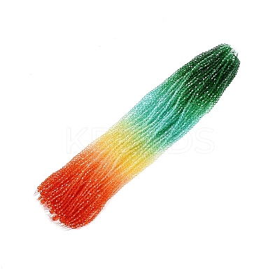 Gradient Color Baking Paint Glass Bead Strands X1-DGLA-A039-T4mm-A013-1