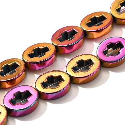 Electroplated Synthetic Non-magnetic Hematite Beads Strands G-L613-Z01-02I-1