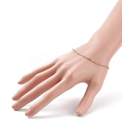 304 Stainless Steel Paperclip Chains Bracelet for Women X-BJEW-JB08325-1