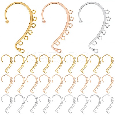 30Pcs 3 Colors Alloy Ear Cuff Findings FIND-SC0003-95-1