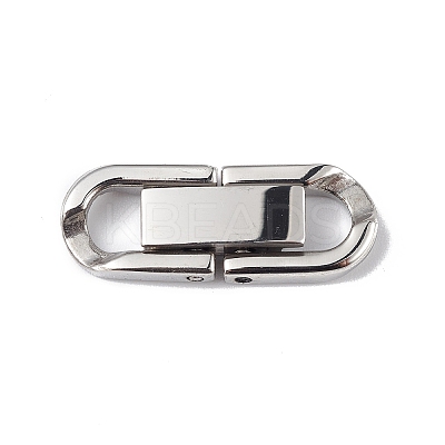 Non-Tarnish 304 Stainless Steel Fold Over Clasps STAS-G307-11B-P-1