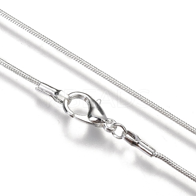 Brass Round Snake Chain Fine Necklace Making LS-NJEW-BB10854-18P-1