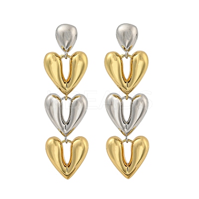 Brass Stud Earrings EJEW-N054-54G-1