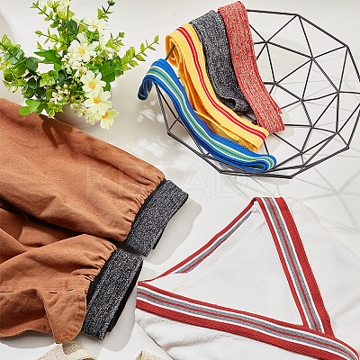 3Pcs 3 Colors 90% Cotton & 10% Elastic Fiber Ribbing Fabric for Cuffs FIND-BC0004-39-1