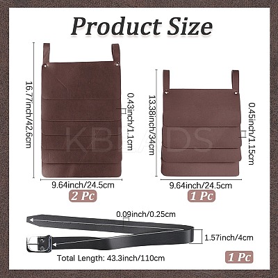 Medieval Viking PU Leather Belt Skirt AJEW-WH20077-031D-1