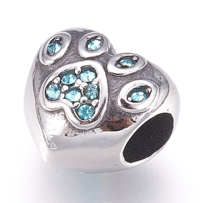 304 Stainless Steel European Beads STAS-O097-125A-1
