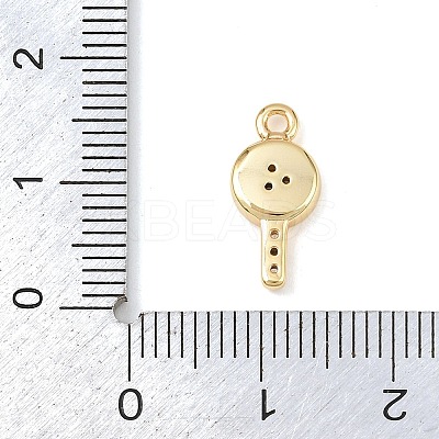 Brass Micro Pave Clear Cubic Zirconia Pendants KK-G545-08G-1