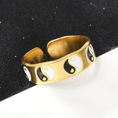 304 Stainless Steel Adjustable Cuff Rings RJEW-Q015-01G-C-1