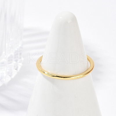 Simple Brass Finger Rings for Women RJEW-G343-12G-1