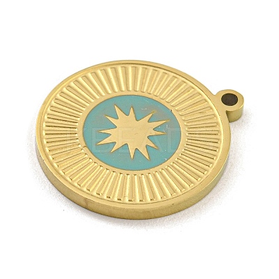 316 Surgical Stainless Steel Enamel Pendants STAS-M073-18A-03G-1