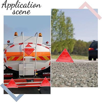 10Pcs 2 Colors Slow Moving Vehicle Sign AJEW-CA0003-39-1