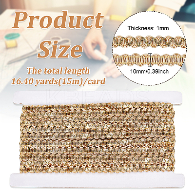 Braided Polyester Lace Trim OCOR-WH0079-23A-1