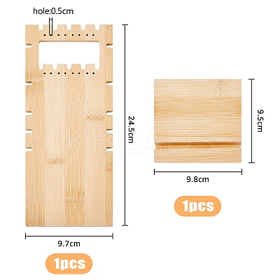 2-Tier Wood Slant Back Jewelry Display Stands EDIS-WH0021-32A-1