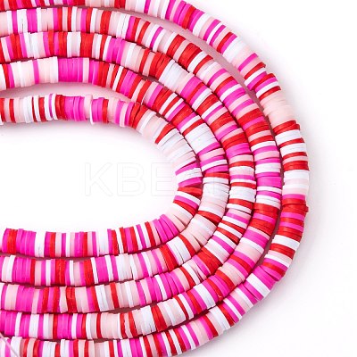 Handmade Polymer Clay Beads Strands CLAY-R089-6mm-T02B-10-1