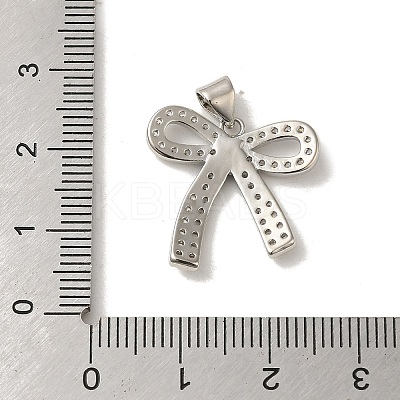 Rack Plating Brass Micro Pave Clear Cubic Zirconia Pendants KK-S366-23P-1