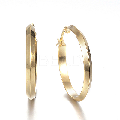 304 Stainless Steel Hoop Earrings EJEW-P091-34D-1