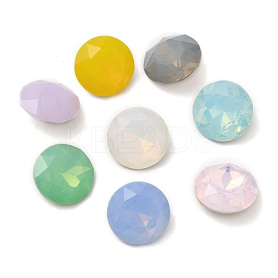Pointed Back & Back Plated Glass Rhinestone Cabochons GLAA-B012-60C-1