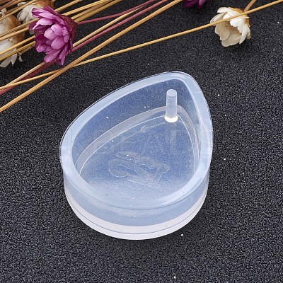 Teardrop Shape DIY Silicone Pendant Molds X-AJEW-P038-03-1