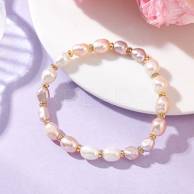 Natural Cultured Freshwater Pearl Stretch Bracelets for Women BJEW-JB13388-1