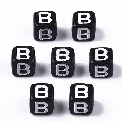 Opaque Acrylic Beads SACR-N002-01B-1