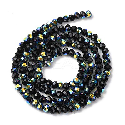 Electroplate Transparent Glass Beads Strands EGLA-A046-01A-05-1