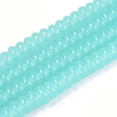 Imitation Jade Glass Beads Strands GLAA-T025-6mm-06B-1