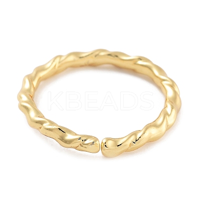Rack Plating Brass Open Cuff Rings for Women RJEW-Z059-09G-1