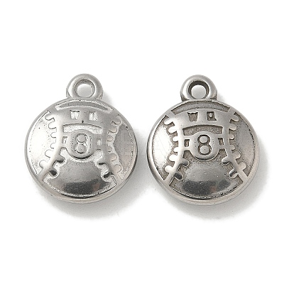 Anti-Tarnish 304 Stainless Steel Pendants STAS-Q334-12P-02-1