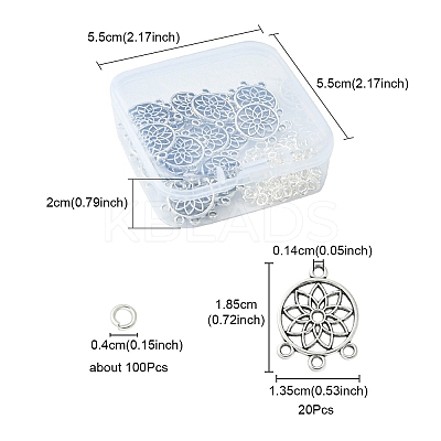 20Pcs Tibetan Style Alloy Chandelier Component Links FIND-YW0003-40-1