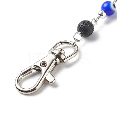 Handmade Lampwork Evil Eye Pendant Decoration HJEW-JM00791-02-1