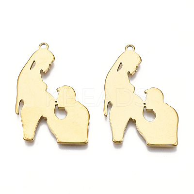 Ion Plating(IP) 201 Stainless Steel Pendants LS-STAS-N098-068LG-1