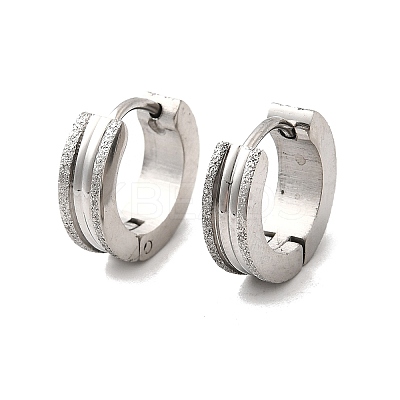 304 Stainless Steel Hoop Earrings EJEW-L302-03C-P-1