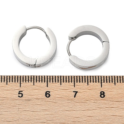 304 Stainless Steel Polishing Effect Hoop Earrings EJEW-M001-32P-1
