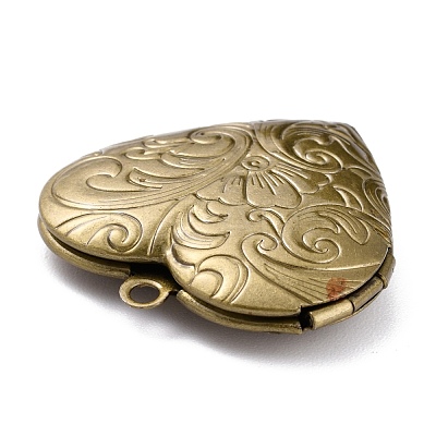 304 Stainless Steel Locket Pendants STAS-O147-02B-1
