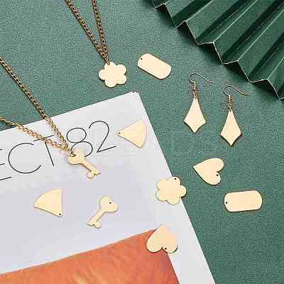 304 Stainless Steel Pendants STAS-SC0001-78G-1