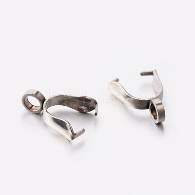 Tarnish Resistant 201 Stainless Steel Pinch Bails STAS-E076-13-1