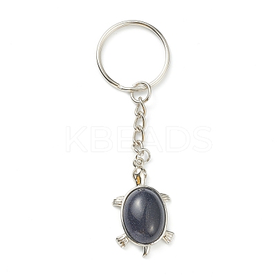 Natural & Synthetic Mixed Gemstone Keychain KEYC-P010-C-1