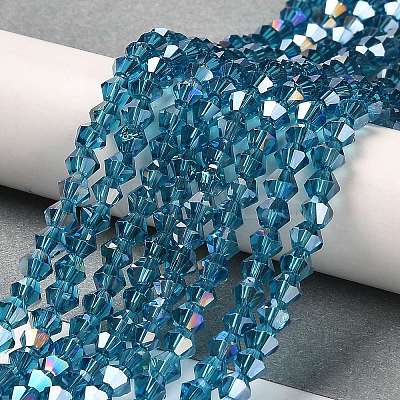Transparent Electroplate Glass Beads Strands LS-GLAA-F029-2mm-A01-1