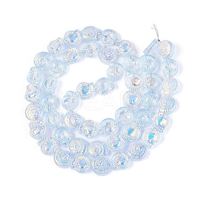 Electroplate Transparent Glass Beads Strands EGLA-S190-05H-1