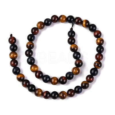 Natural Tiger Eye Beads Strands G-L446-02-8mm-1