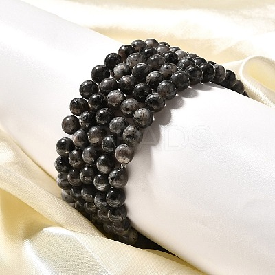 Natural Larvikite Beads Stretch Bracelets BJEW-F380-01-A14-1