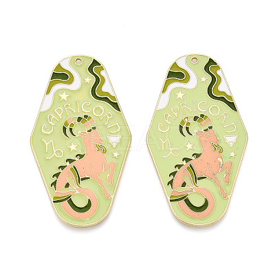 Rack Plating Alloy and Enamel Big Pendants X1-ENAM-T021-29C-1