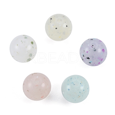 Marbled Stone Style Opaque Acrylic Beads OACR-G009-01B-1