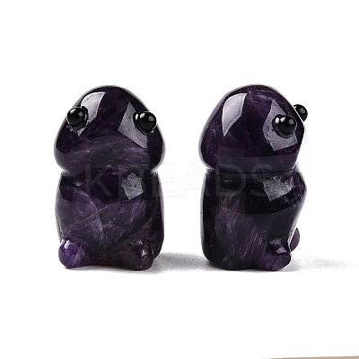 Natural Amethyst Monster Figurines DJEW-N003-01B-1