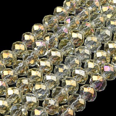 Electroplate Transparent Glass Beads Strands EGLA-A034-T2mm-T16-1