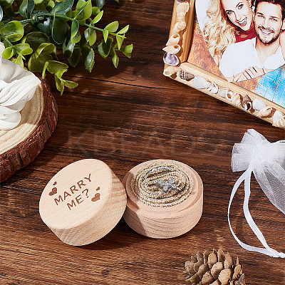 Column Wooden Finger Ring Storage Boxs CON-WH0086-063A-1