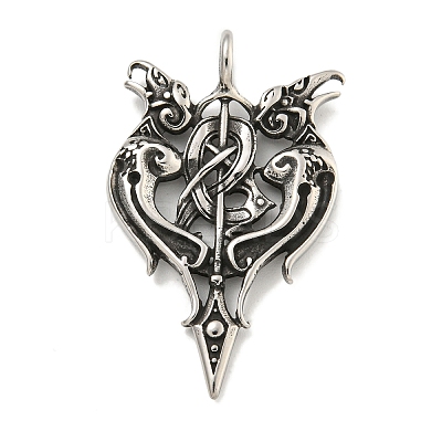 316 Surgical Stainless Steel Pendants STAS-E212-156AS-1