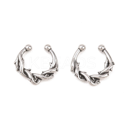 316 Stainless Steel Hoop Nose Rings AJEW-C044-05B-AS-1